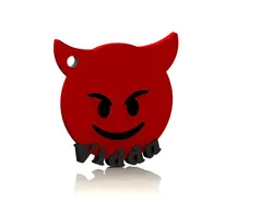 Devil Smiley Keychain