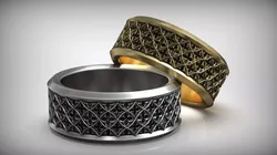 Goth Wedding Band Oxidized Vintage Gothic Ring 3D print model