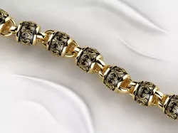 Rhodium Plating Gold Chain Bracelet 3D print model