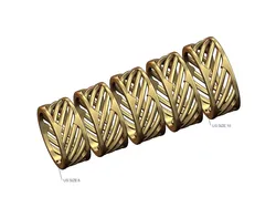 Tilted wire open fashion brand band US sizes 6to10 3D print model