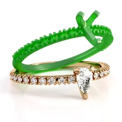 172 Etincelle Ring pear cut 3D print model
