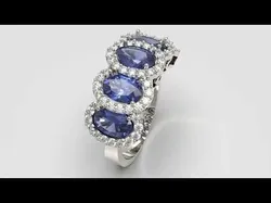 Blue Meridian Pave Ring 3D print model