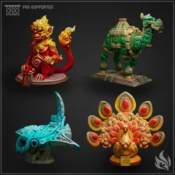 Elemental Companions Collection – Monkey, Camel, Ray & Peacock