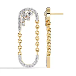 Solitaire Diamond Earring with render and detail images 18 3D print model