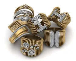 Striped ring 3D print model