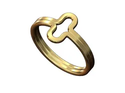 Wire slot shaped thin band US sizes 5to9  3D print model