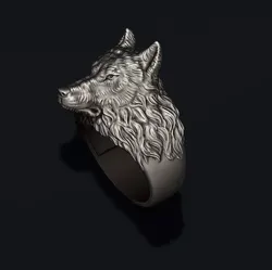 Wolf ring 3D print model