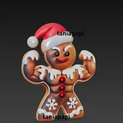 3D Muscle gingerbread wall decoration
