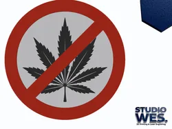 3D printer bestanden | 3MF | Cannabis Leaf - Forbidden Traffic Sign - Wall Art v1