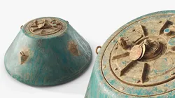 Aged Bottom-Laid Sea Mine Turquoise Used 3D model