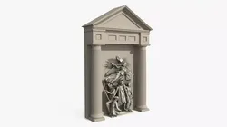 Angelic War Memorial Niche Beige 3D model