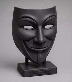 Anonymous Guy Fawkes Mask STL Model 3D model