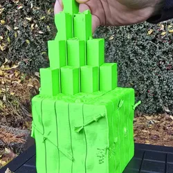 Articulating RPG-scale Gelatinous Cube Miniature Set - Large and Huge size