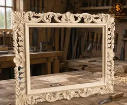 Baroque Floral Mirror Frame STL 3D model