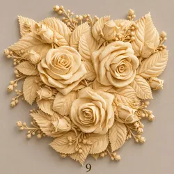 Botanical Floral Wall Panel CNC Model 3D model