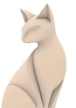 Cat Sculpture STL  Katze Skulptur  3D print model