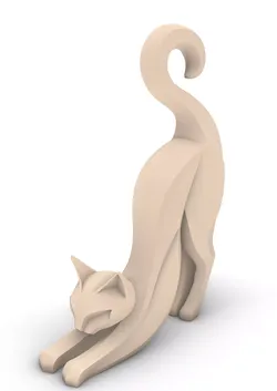 Cat Sculpture STL  Katze Skulptur  3D print model