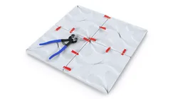 Ceramic Snips With Blue Handles On 3D Wall Tile 3D model