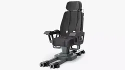 Cockpit Control Armchair On Rails Black 3D model