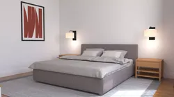 Contemporary Hotel Suite with Nightstands Grey 3D model