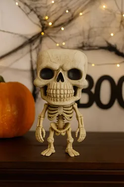 Cute Chibi Skeleton Skull Halloween 3D Model STL OBJ GLB  3D print model