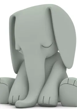 Cute Elephant Animal Figure 3D print model