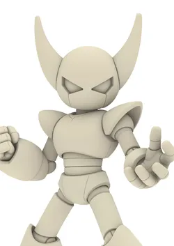 Cute Retro Robot Fighter Figure Collection 3D print model
