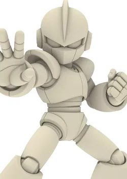 Cute Retro Robot Fighter Figure Collection 3D print model