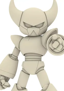 Cute Retro Robot Fighter Figure Collection 3D print model