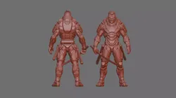 Cyberpunk Samurai Exosuit Warrior 3D Print Ready STL 3D print model