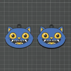 Derpy Tiger Kpop Demon Hunter Keychain x 2 (One and Mirror Sided versions) Kpop Demon Hunters Keychains Collection - 4 Color 3MF for AMS Printers