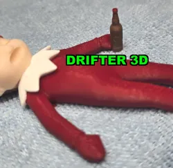 Drunk Passed Out Elf With Beer Bottle