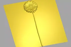 Elegant Daisy Stem 3D STL Relief Model  3D model