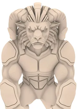 Fantasy Monster Warrior Beast Animal Figure Tier 3D print model