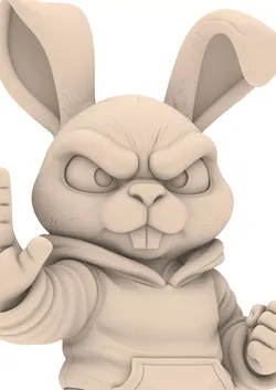 Fantasy Monster Warrior Beast Animal Hase Rabbit 3D print model