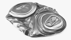 Flattened Aluminum Beverage Can Silver Old 3D model