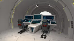 Futuristic Navigation Station with Data Screens 3D model