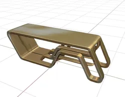 Futuristic Sci-Fi Bench Modern Low-poly 3D model
