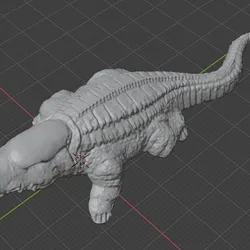 Gi joe Croc master crocodile 3D scan for figures