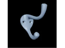 gratuită de Home Decorations & Ornaments STL Descărcare - Worn Metallic Double Wall Coat Hook - 3D-Druck Graz