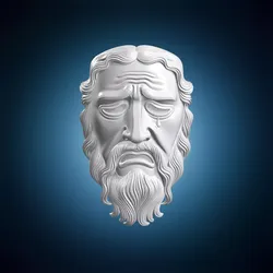 Greek Tragedy Mask 3D Print Model 3D print model