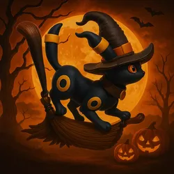 Halloween Witch Cat Riding Broom 3D Model STL OBJ GLB Printable  3D print model