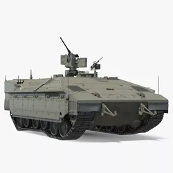 Israeli Namer APC with Machine Gun Station Rigged for Cinema 4D 3D model