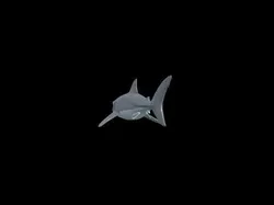 Low Poly Stylized Great White Shark - PBR Low-poly 3D model