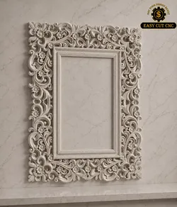 Luxury Floral CNC Picture Frame 3D model