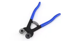 Manual Tile Snips Steel Wheels Blue 3D model