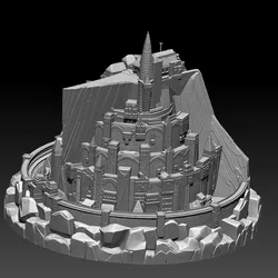 Minas Tirith – Fantasy Mountain City STL