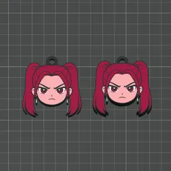 Mira Kpop Demon Hunter Keychain x 2 (One and Mirror Sided versions) Kpop Demon Hunters Keychains Collection - 4 Color 3MF for AMS Printers