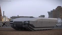 Modular Armored Tank Chassis Dark Gray 3D model