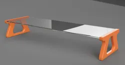 Monitor Stand from IKEA BESTA glass shelf